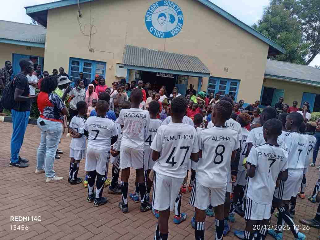 With the children at the welfare centre — Unity Sports Club, Nanyuki